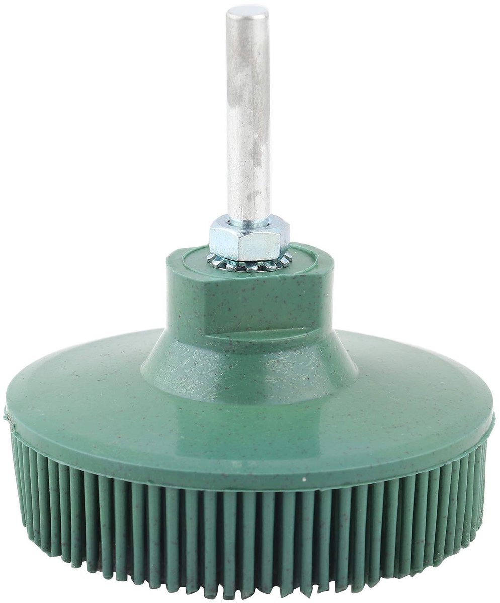 Allecto - 3-inch borstelschijf - Schuurborstel - Duurzaam en slijtvast - Groen - Polijsten hout en metaal - Voor sieraden en detailwerk