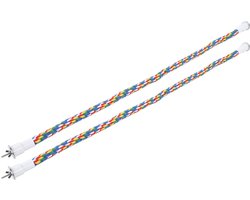 Zerodis 2Pcs Kleurige Vogel Touwen - Handgemaakte Speelgoed voor Parkieten en Vogels (60CM)