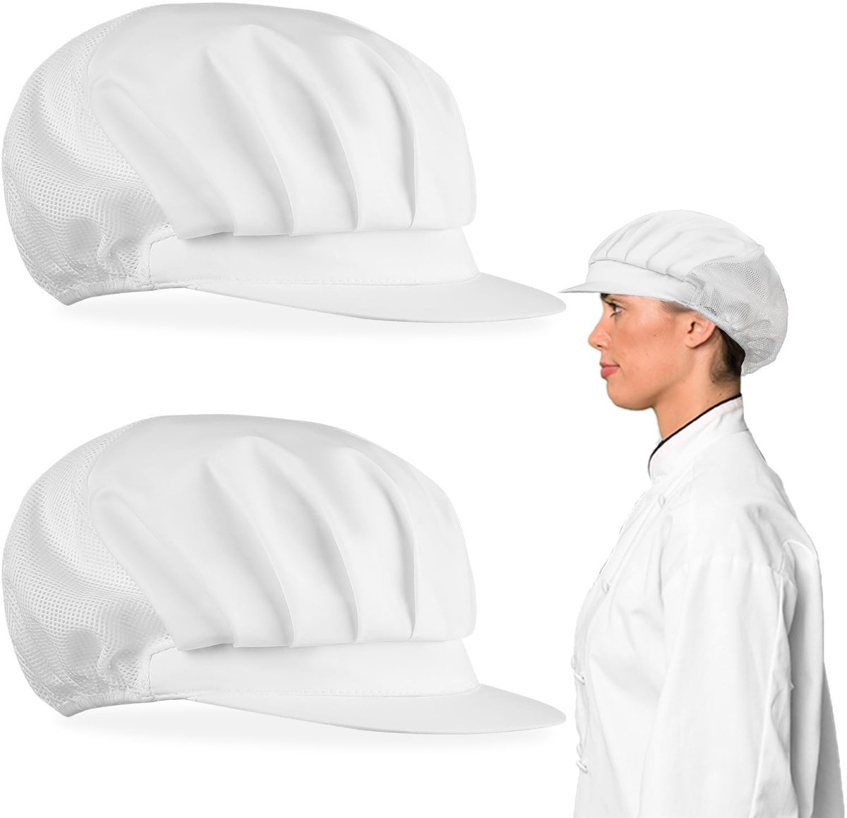 Uniseks Koksmuts - Ademend en Elastisch - Ideaal voor Keuken en Catering