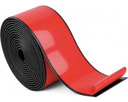 Zelfklevende Rubber Strips 50 mm x 3 mm x 3 m - Neopreen Profiel voor Afsluitingen, Vloerbedekking en Waterdichte Toepassingen, Zwart