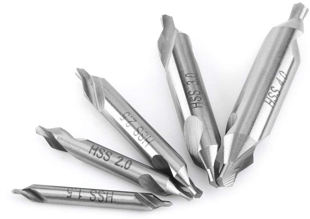 Dailygoody - Center Drill Bit Set - 5Pcs - Hoogwaardige snelstaal - 60 graden - Precisie boren - Voor draaibanken - 1.5/2/2.5/3/4mm