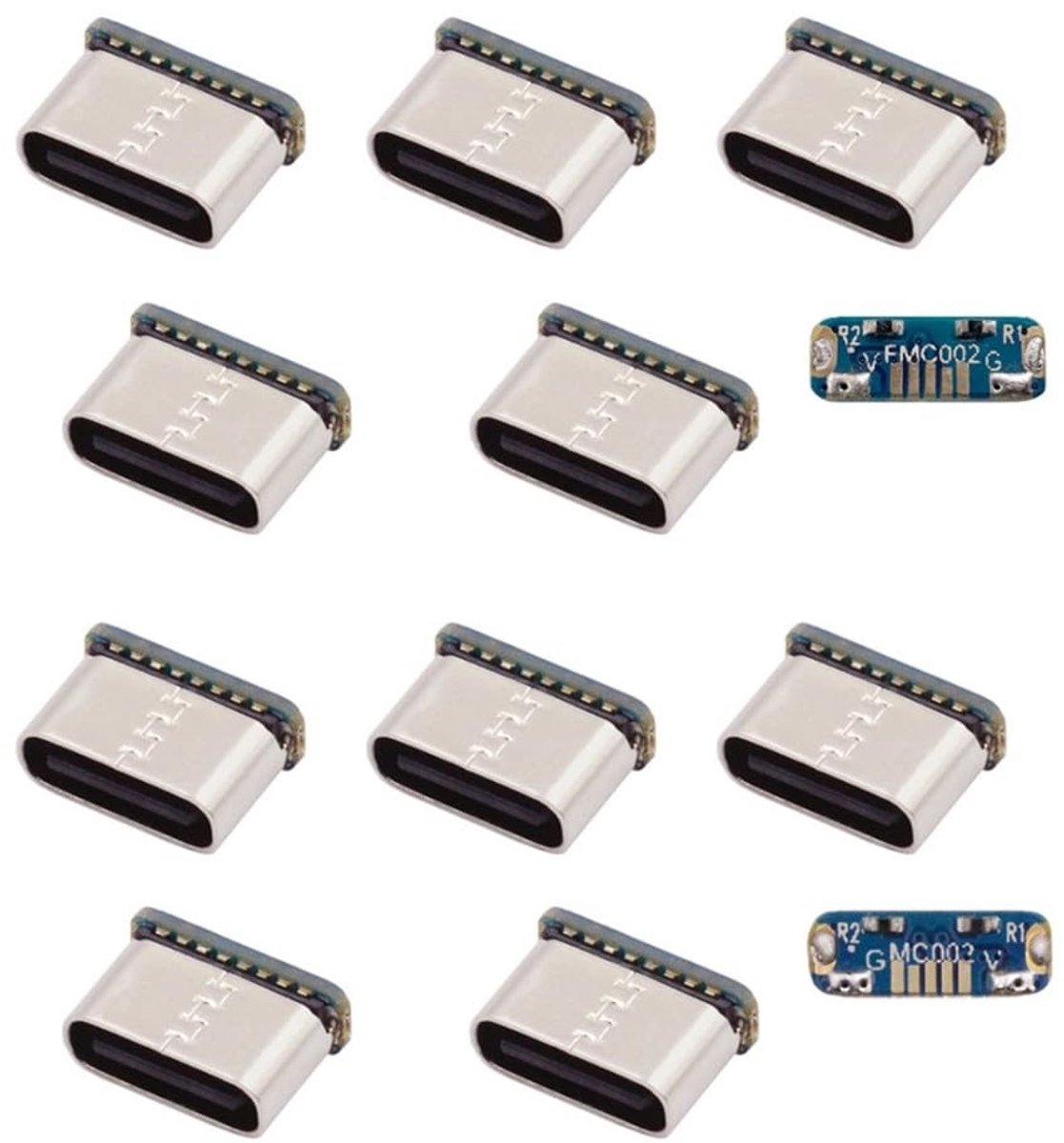 aladdien - USB C DIY Socket - 10 Stuks - Micro USB naar USB C Solder Adapter - Voor Creatieve Projecten - Handige Oplossing - Geschikt voor Elektron..