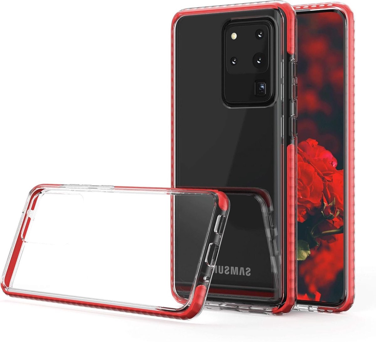Duidelijke en Schokbestendige Hoes voor Galaxy S20 Ultra 6.9 inch - Transparante TPU en Hard PC Bescherming, Krasbestendig en Duurzaam Design