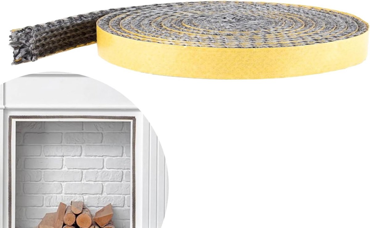Zelfklevende Sealing Tape 15 mm x 2.5 m voor Ovens, Rookovens en Schoorsteen Deuren, Waterdicht en Hittebestendig