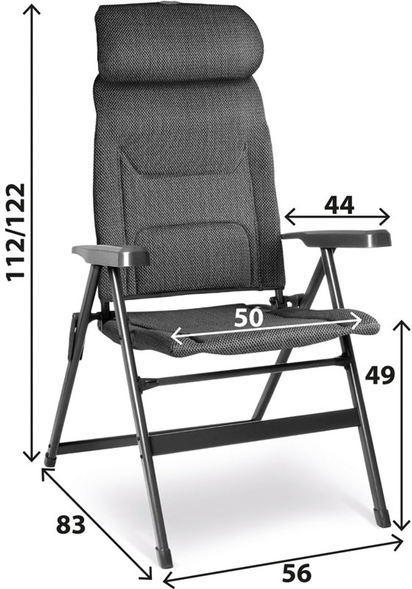 Brunner Aravel Vitachic H2L - stoel medium grijs