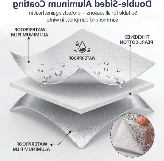 Isolerende Aluminium Isomat voor Camping - Lichtgewicht en Draagbare Slaapmat met Schuimmat en Opvouwbare Tentmat van Merkloos — afbeelding 3