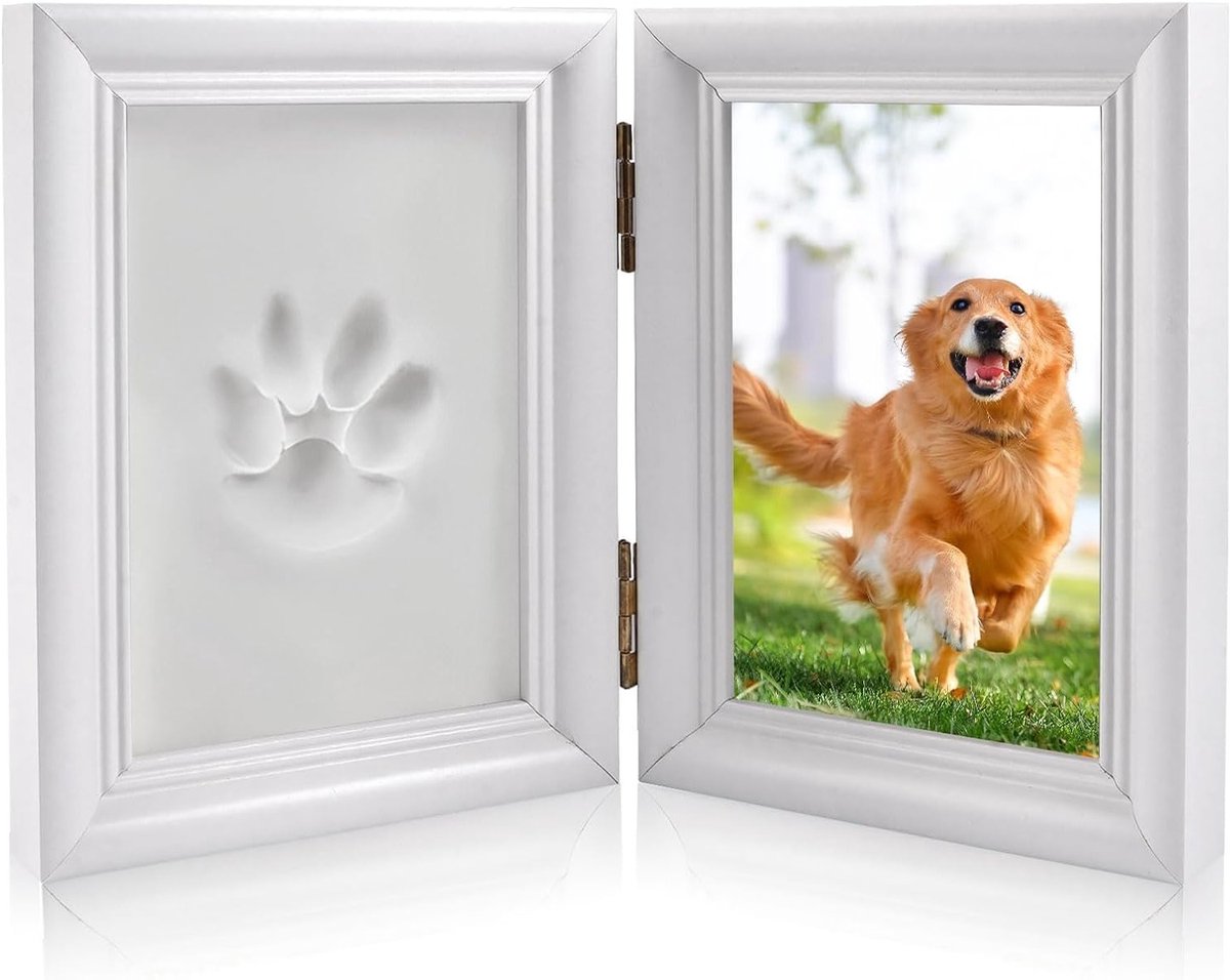 Pootafdrukset voor Honden en Katten, Fotoalbum voor Pootafdrukken, Herinneringslijst voor Huisdieren, Perfect voor Honden- of Kattenmemorials, Geschikt voor Foto's van 11,5x8 cm