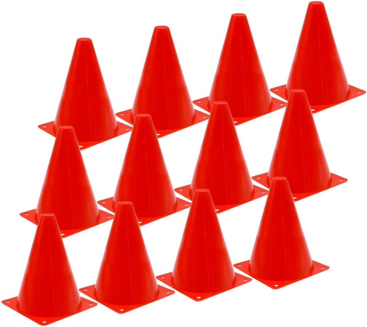 Set van 12 Markeringsconen voor Kinderen - Voetbal Trainingspylonen van 19 cm - Multifunctionele Robuuste Conen voor Sport, Paardrijden en Hondentraining