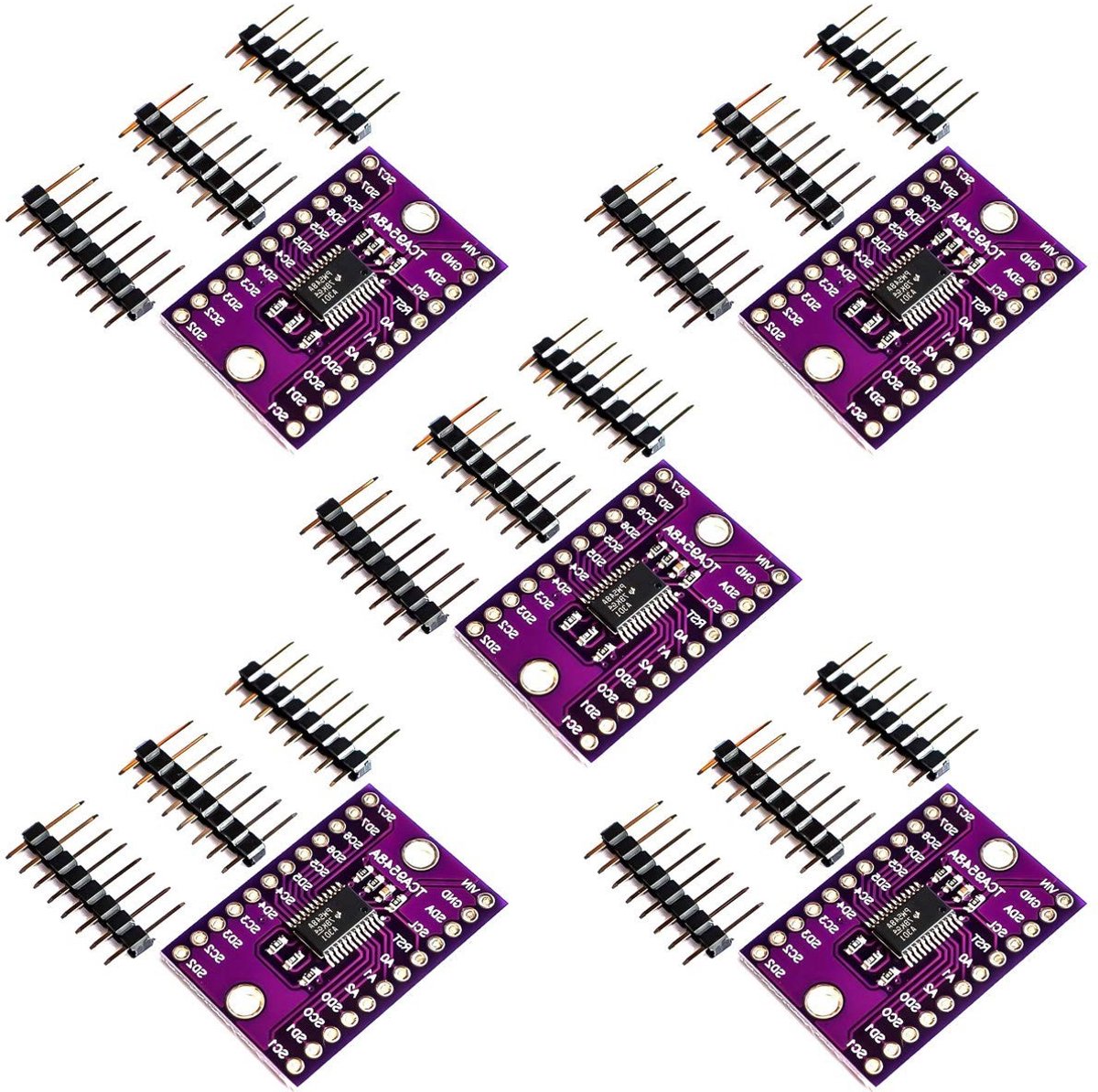 5PACK I2C Multiplexer TCA9548A Breakout Board voor Arduino - 8 Kanaals Uitbreidingsbord voor Sensoren en Projecten