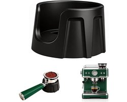Siliconen Tamper Station Antislip met Zeefhouder Barista Accessoire - Zwart - Antislip Tamping Basis - Met Zeefhouder - Gelijkmatige Druk voor Optimale Extractie - Compact Barista Accessoire