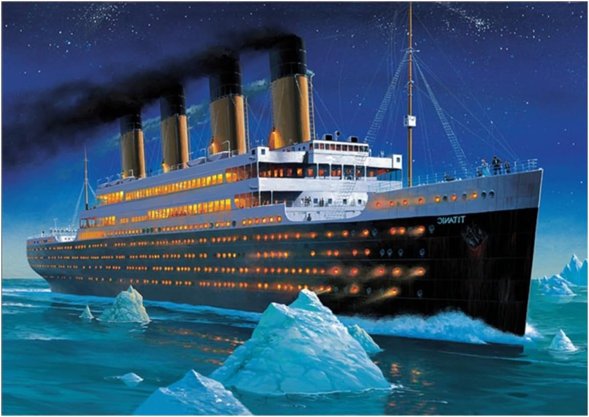 DIY Schilderen op Nummer Kits - Titanic 16x20 Inch Acryl Schilderij voor Muurdecoratie (Kruisschip, Creatieve Hobby)