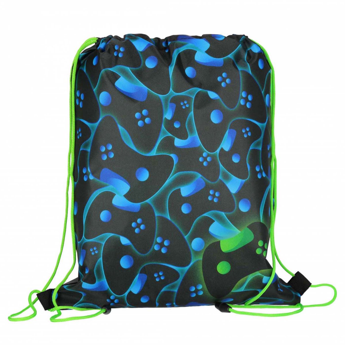 Lobbes gymtas game controller zwart multikleur rugzak voor kinderen.
