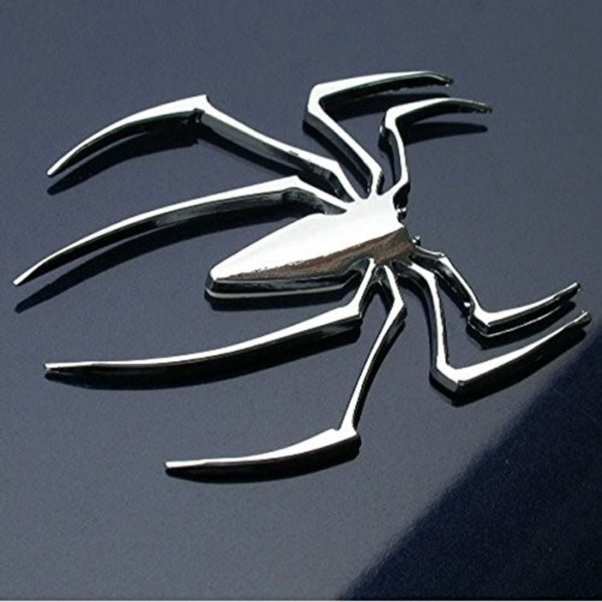Dailygoods- Spider Sticker 3D Metaal - Auto Sticker - Decoratieve Sticker - Reflecterende Sticker - Grappige Sticker - Afmeting 8cm x 6,5cm - Autosticker
