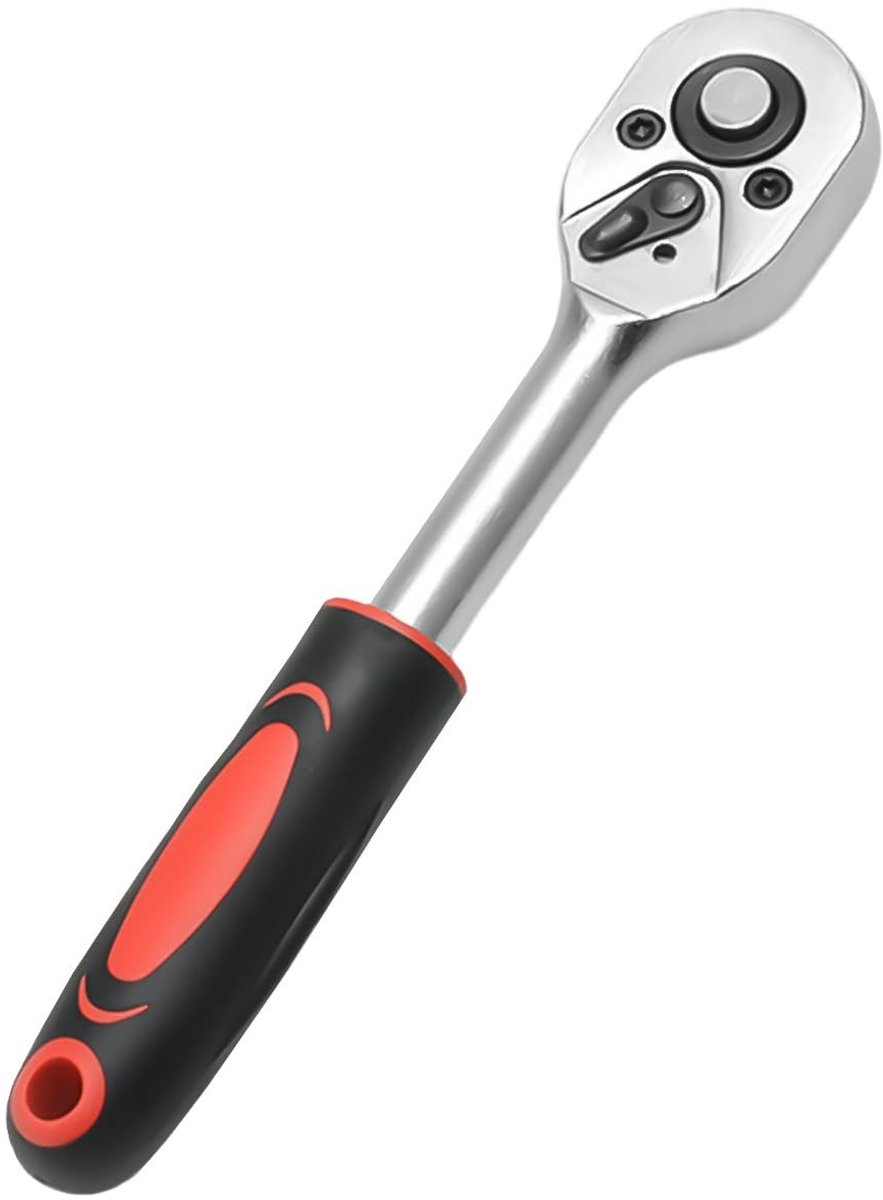 Dailygoods- Snelratelsleutel met snelontgrendeling - Momentsleutel - Autoreparatiegereedschap - 1/4 inch - Koolstofstaal - Hoge sterkte