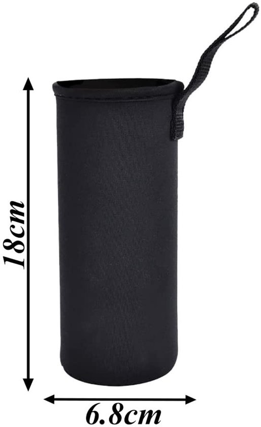 Dailygoods- Flessenhoes Geïsoleerde Neopreen - Thermoshoes - Glazen Flessen Zak - Waterfles Hoes - 4 Stuks - Afmetingen 6,8 x 18 cm - Thermoshirt — afbeelding 3
