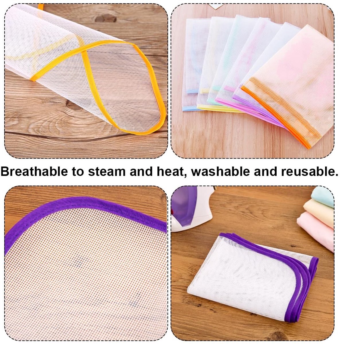 Dailygoods- Strijkdoek Groot Formaat 60 x 40 cm - Beschermende Doek - Hittebestendig - Wasbaar - Duurzaam - Transparante Netstof - Strijkmat