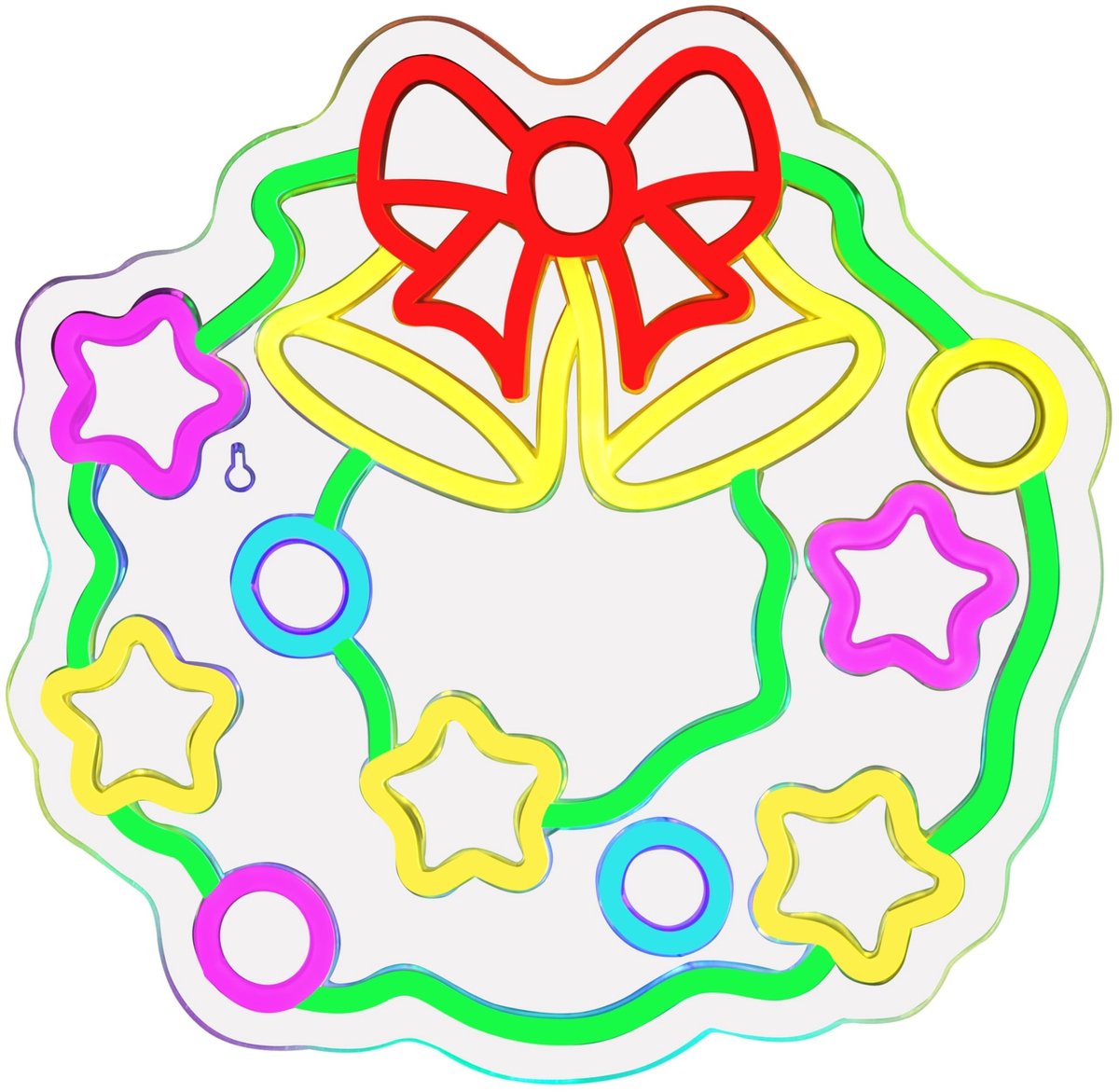 Dailygoods - Neonkrans LED Lichtreclame voor Feestelijke Wanddecoratie