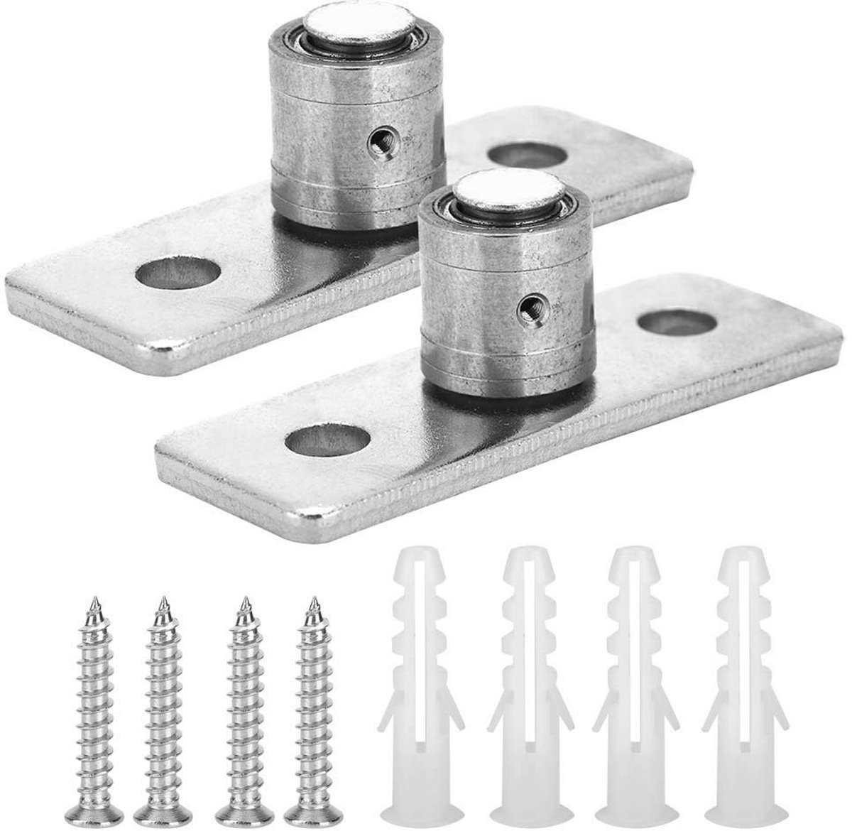 Dailygoods- Vloergeleider Corrosiebestendig - Schuifdeur - Houten Deuren - Geluidsrolgeleider - Duurzaam - Roestvrij Staal - Deurgeleider