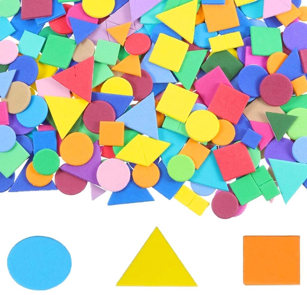 Dailygoods- Schuimstickers 750 stuks - Geometrische Vormstickers - Zelfklevende Knutselstickers - Multicolor - EVA Materiaal - Veilig en Lichtgewicht