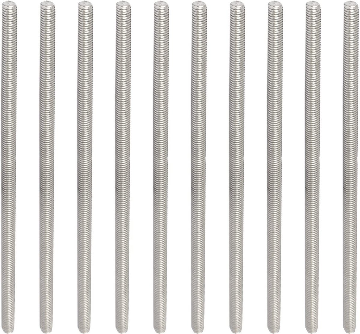 Dailygoods- Schroefdraadstang roestvrij staal 304 - M5 x 150 mm - Draadstang - U-bouten - Beugel - Eenvoudige installatie