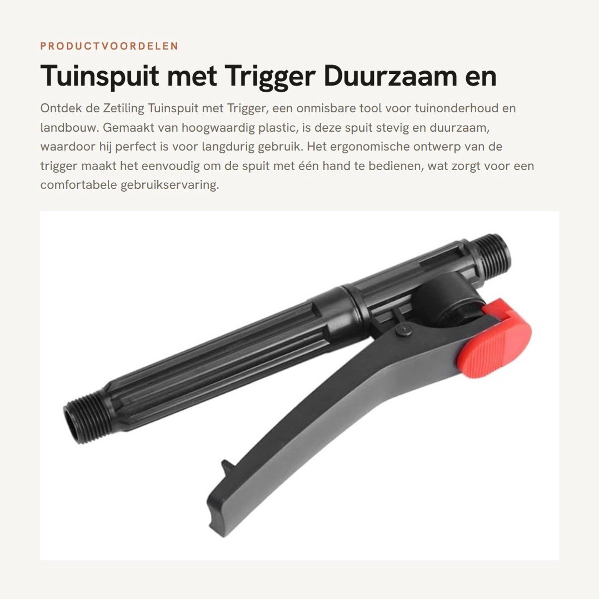 Dailygoods- Tuinspuit Handbediend - Spuitpistool - Drukspuit - Spuitfles - Tuinbeheer - Hoogwaardige Kunststof