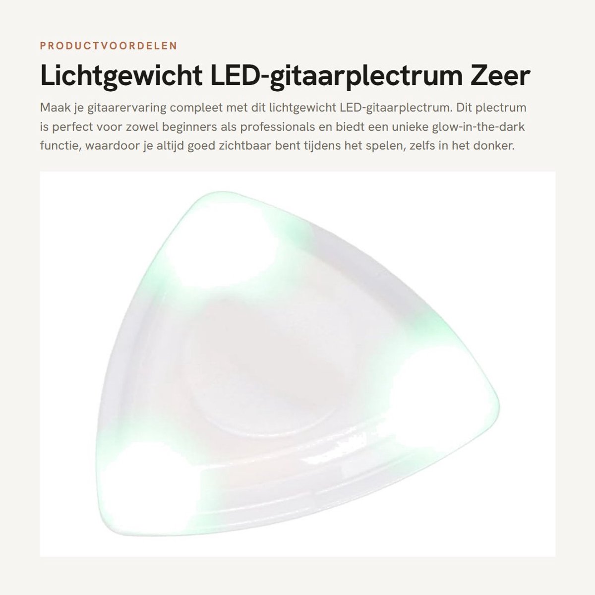 Dailygoods - Lichtgewicht LED-gitaarplectrum - Zeer gevoelige plectrum - Draagbaar plectrum voor gitaar - Groen - Glow-in-the-dark-accessoires - Gesch...