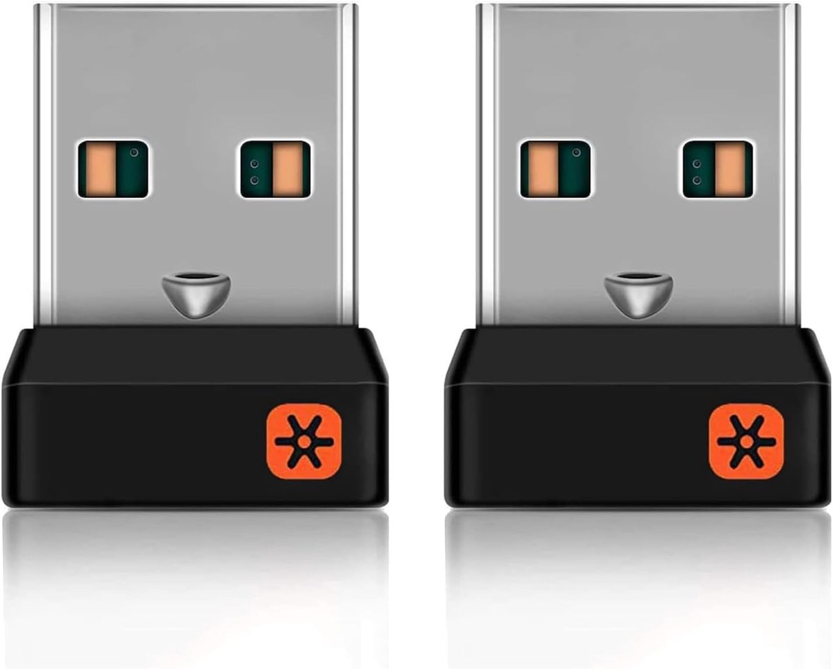 Draadloze Ontvanger Adapter - USB Dongle - Meerdere Apparaten Koppelen - 2.4 GHz Stabiele Verbinding - 2 Stuks - Zwart