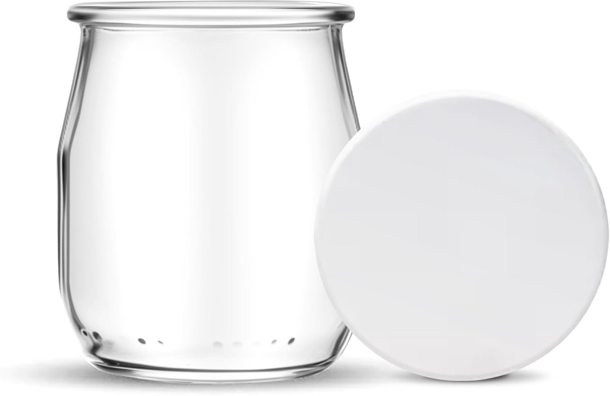 Glazen Yoghurtpotten - Conserveren Potten - Zelf Maken - Franse Productie - 12 Stuks 143ml - Transparant