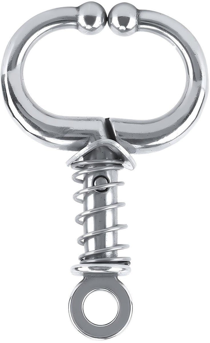 Dailygoods- Neusstang Roestvrij Staal - Veehouderij Accessoire - Automatische Vergrendeling - Hoogwaardige Prestaties - Glad Oppervlak - Binnendiameter 7 cm - Neusring