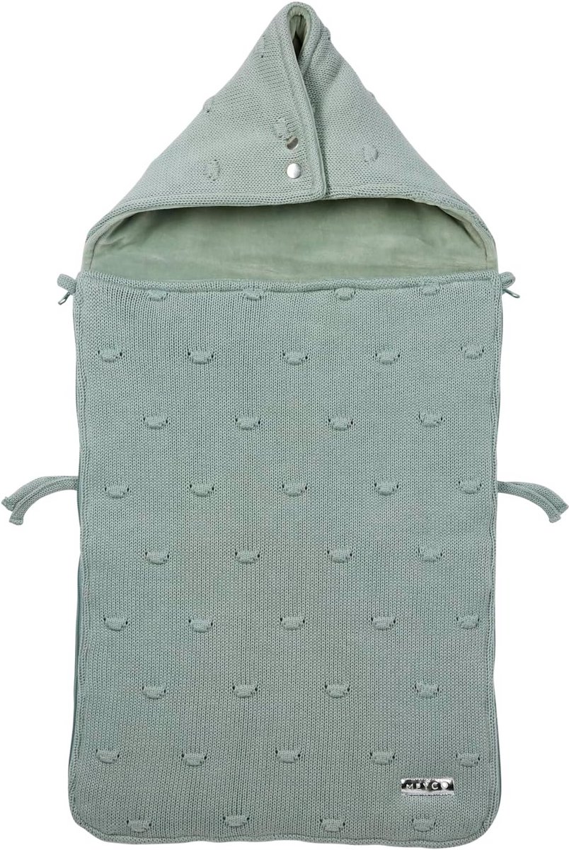 Baby Voetenzak - Autostoel deken - Baby warm houden - Rits voor ventilatie - 82 x 40 cm - Stone Green