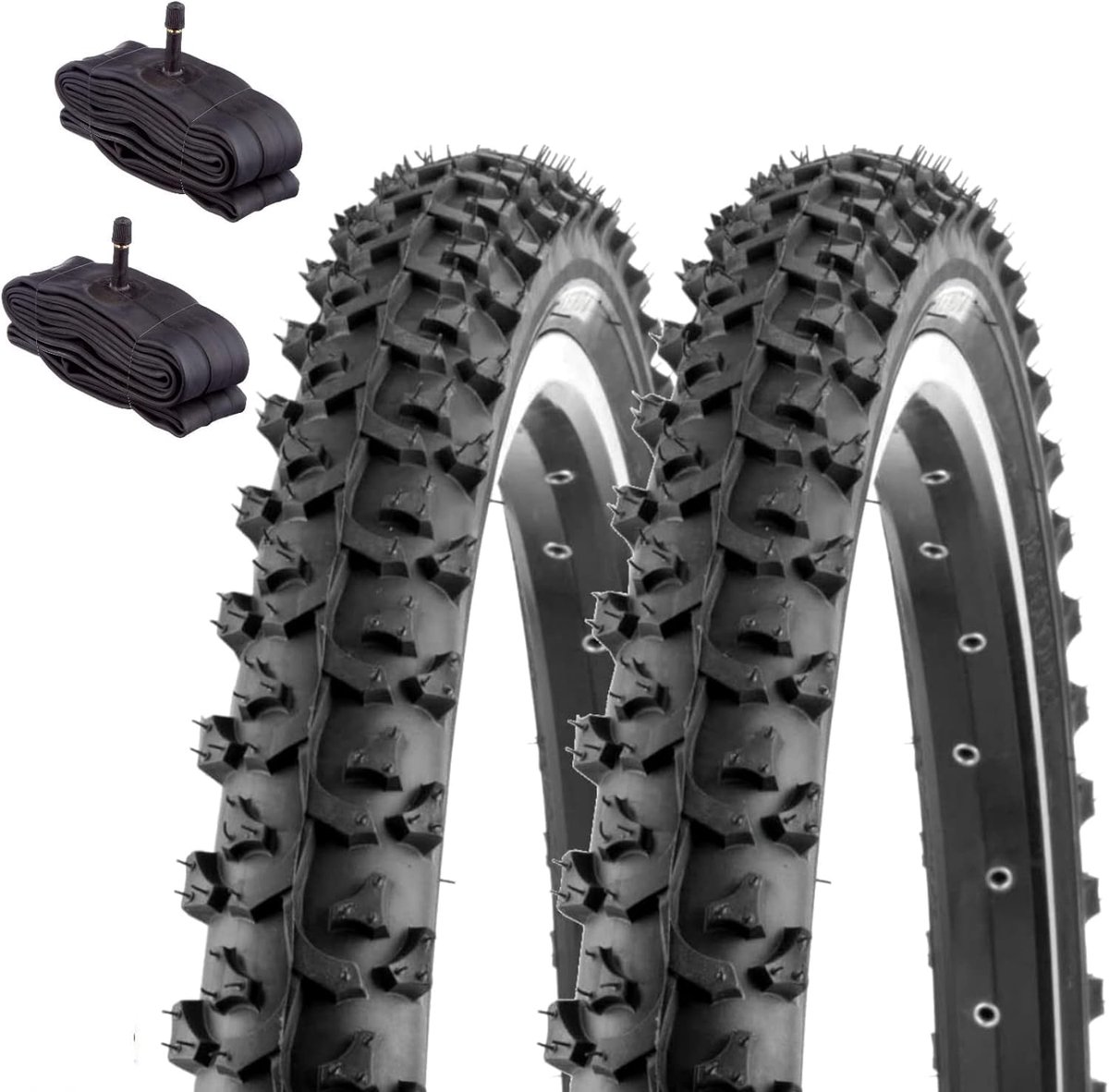 Fietsonderdelen Set - Banden met Slangen - Fiets Onderhoud - Butyl Slangen - 20 x 1.75 Inch - Zwart