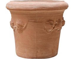 Bloempot Terracotta - Plantenbak Rond - Planten Buiten - Handgemaakt Italiaans - 25 cm - Limoni Toscana