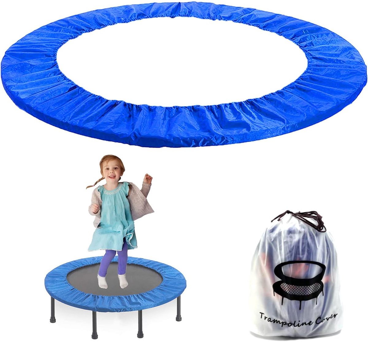 Veiligheidsrand 38 Inch voor Mini-trampoline - Stoothoes voor Springveren - UV-bestendig
