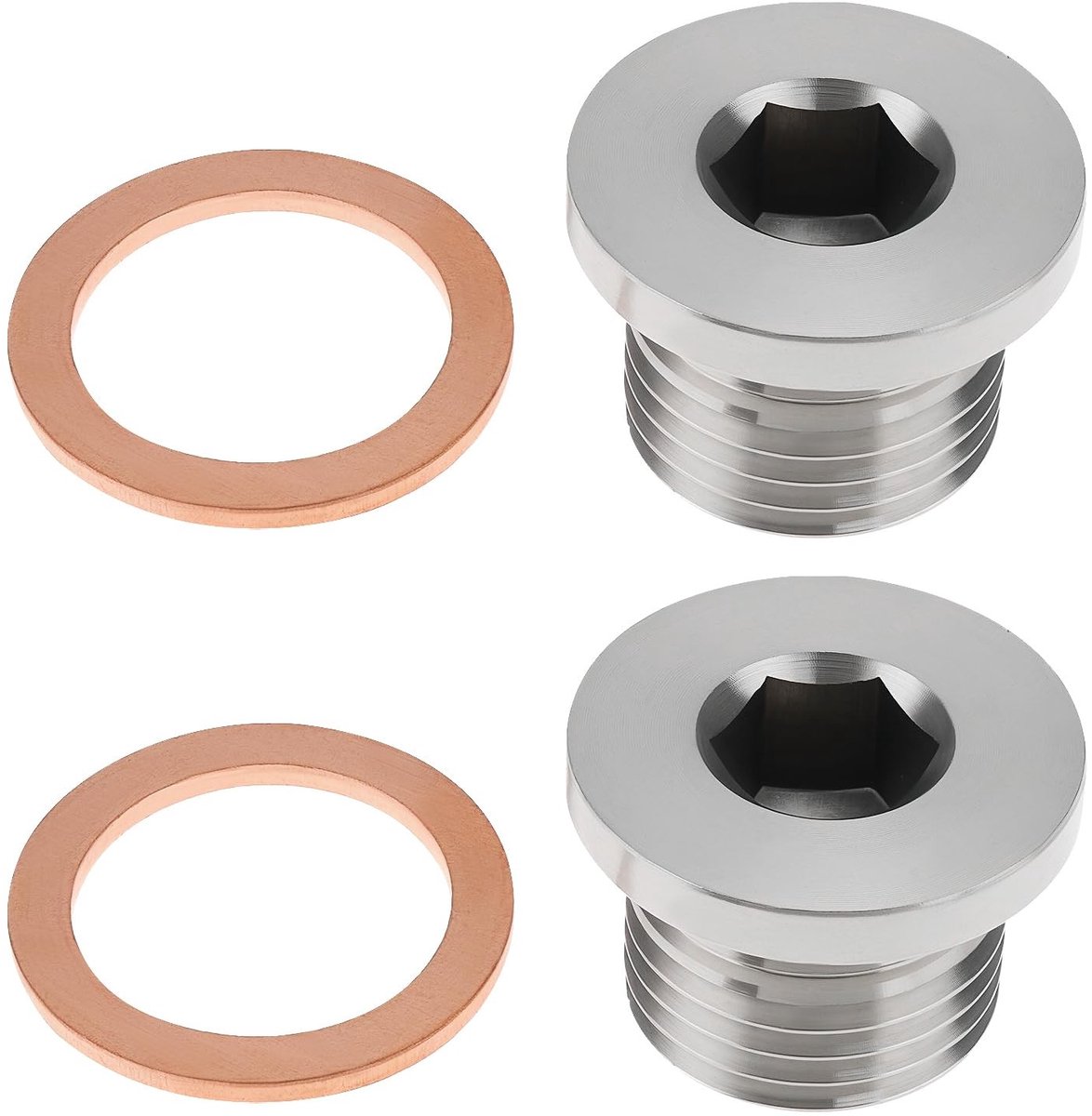 Dailygoods - Set van 2 Inbussleutels M16 x 1,5 mm Roestvrij Staal