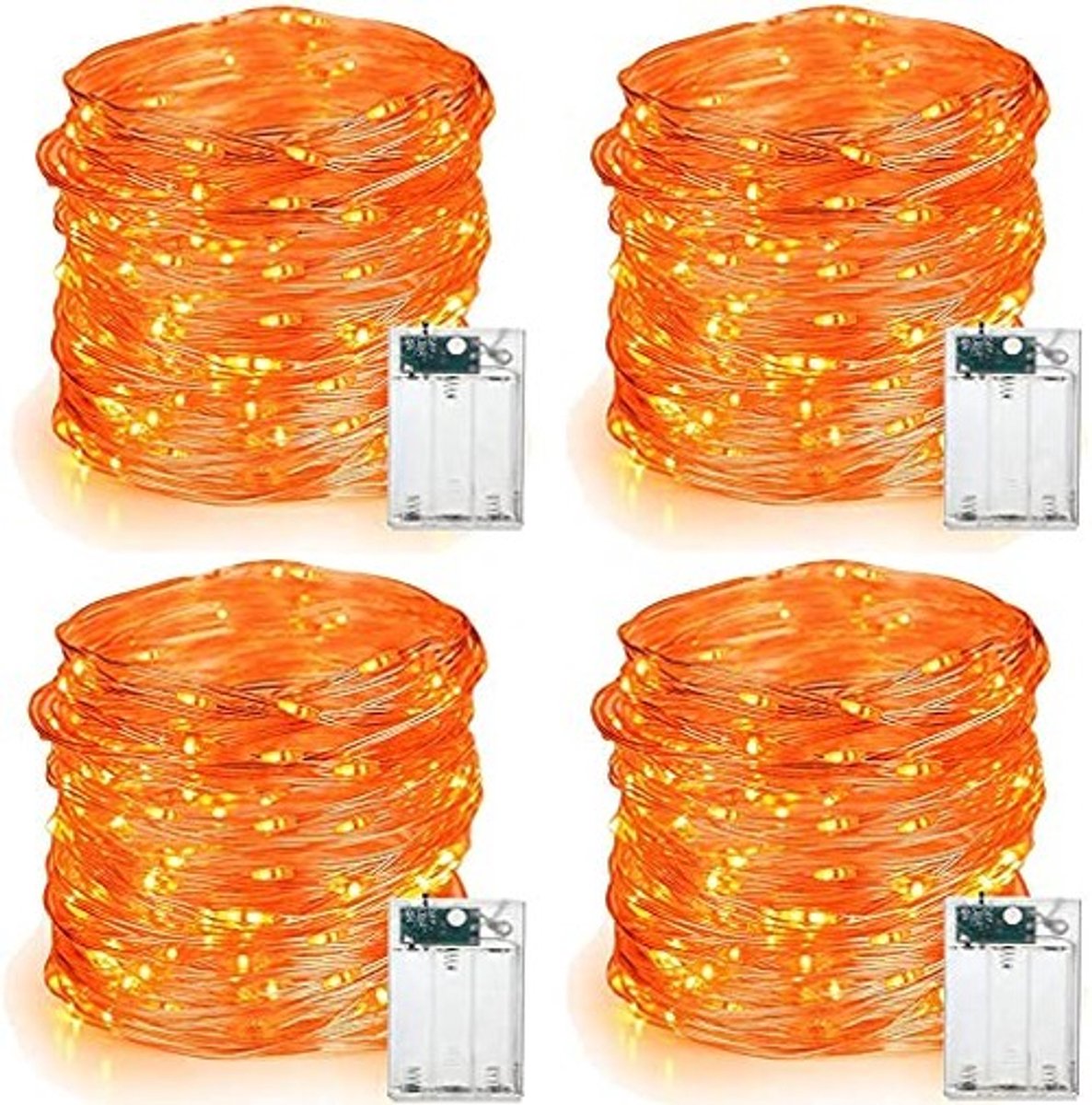 Dailygoods - Halloween decoratie verlichting - 60 LED micro twinkeling - 19.68ft lengte - Flexibel koperdraden - Geschikt voor thuis en feest