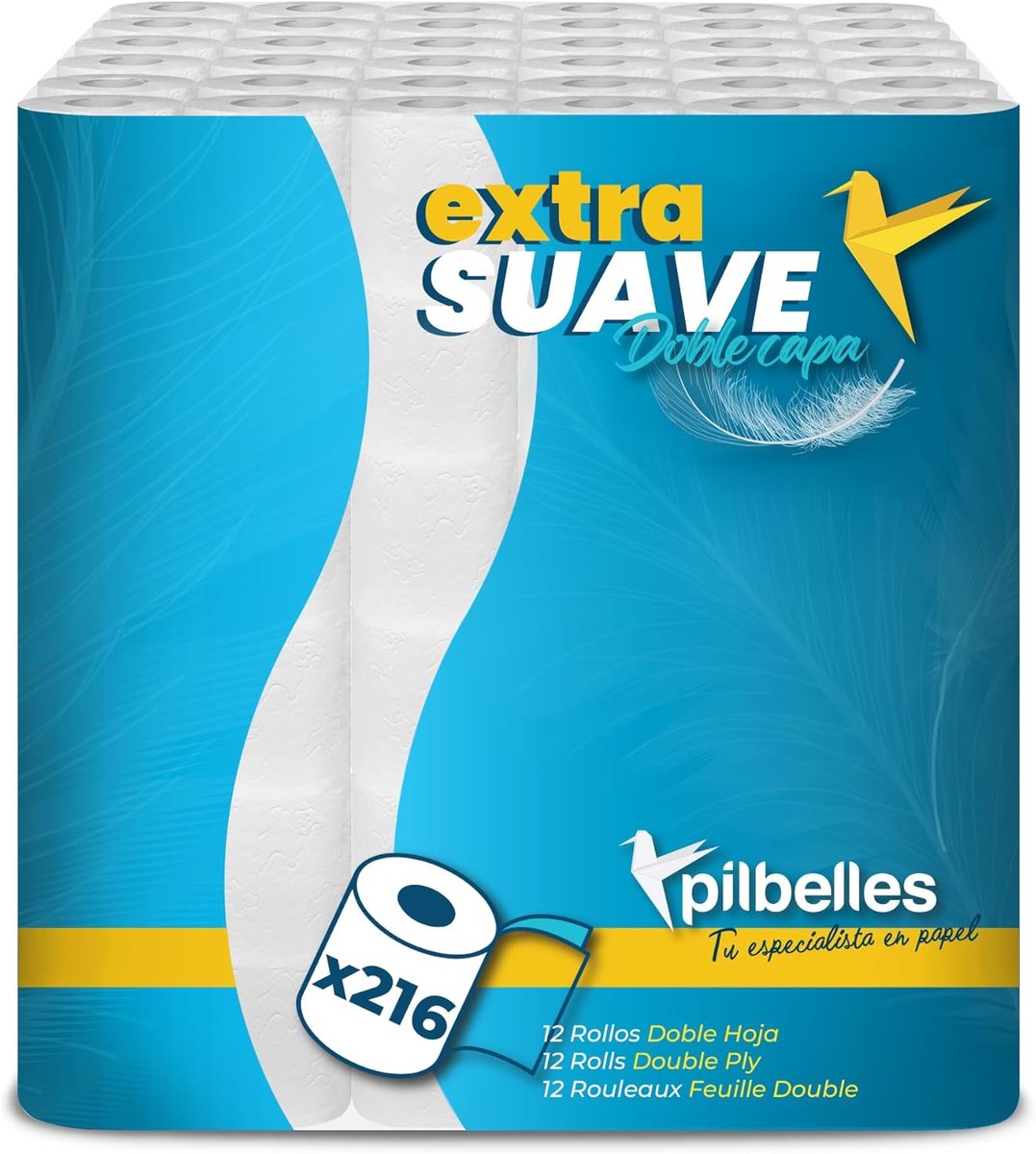 Toiletpapier - Zacht papier - Dagelijks gebruik - Dubbele dikte - 108 rollen - Wit