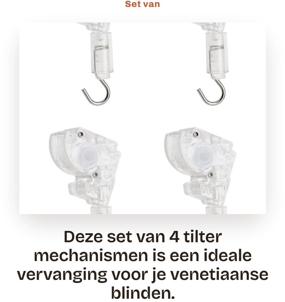 Dailygoods- Tiltmechanisme 4 Stuks - D-vormige Gear 5/32" Haak - Metalen Venetiaanse Blind - Vervangingsonderdeel - Duurzaam Materiaal - Jaloeziekantelaar