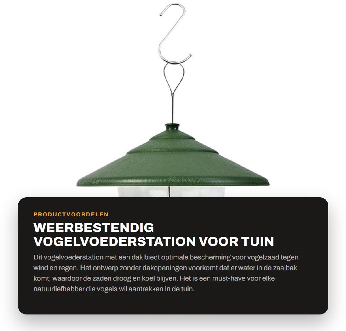 Dailygoods- Vogelvoederstation Weerbestendig - Vogelvoer - Buiten - Tuin/Balkon - ABS-Kunststof - Eenvoudig te Reinigen - Vogels Feeder