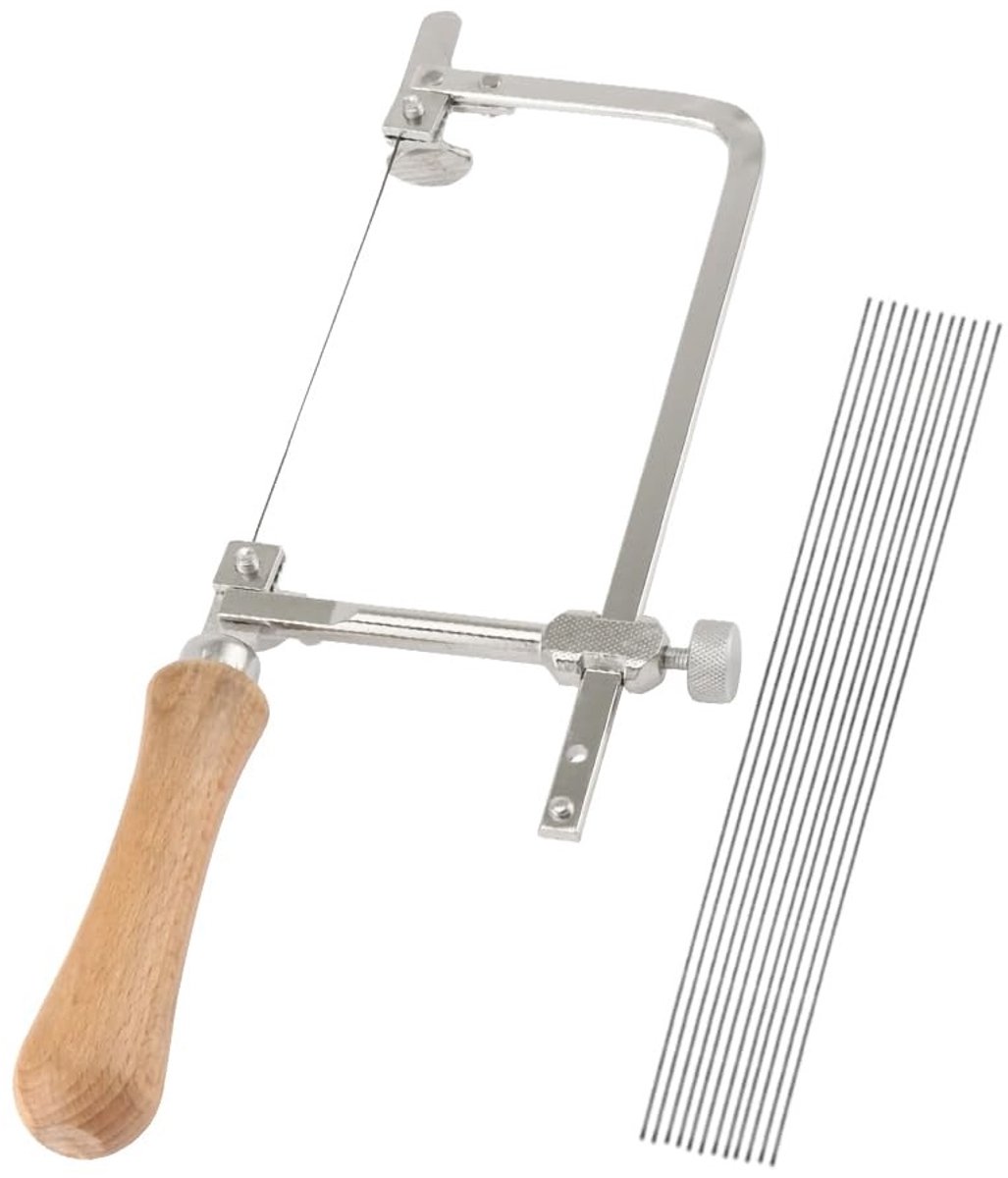 Dailygoods- Juwelierszaag - Precisiezaag - Handzaag voor hout - Zaagbladen - Verstelbare tanden - Duurzaam materiaal - Geschikt voor metaal en kunststof