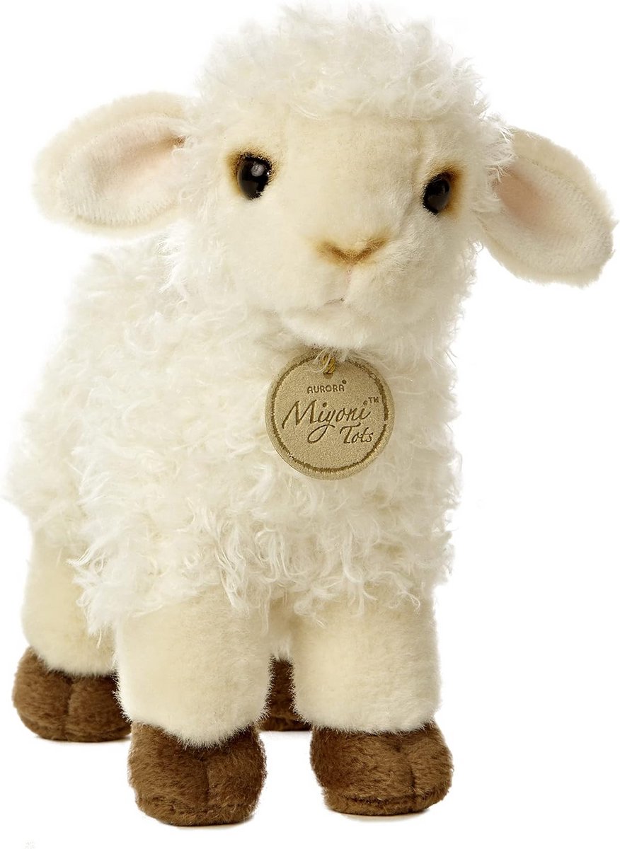 Pluche Lammetje - Knuffeldier Baby - Spelen en Knuffelen - Realistisch Design - 18 cm - Wit