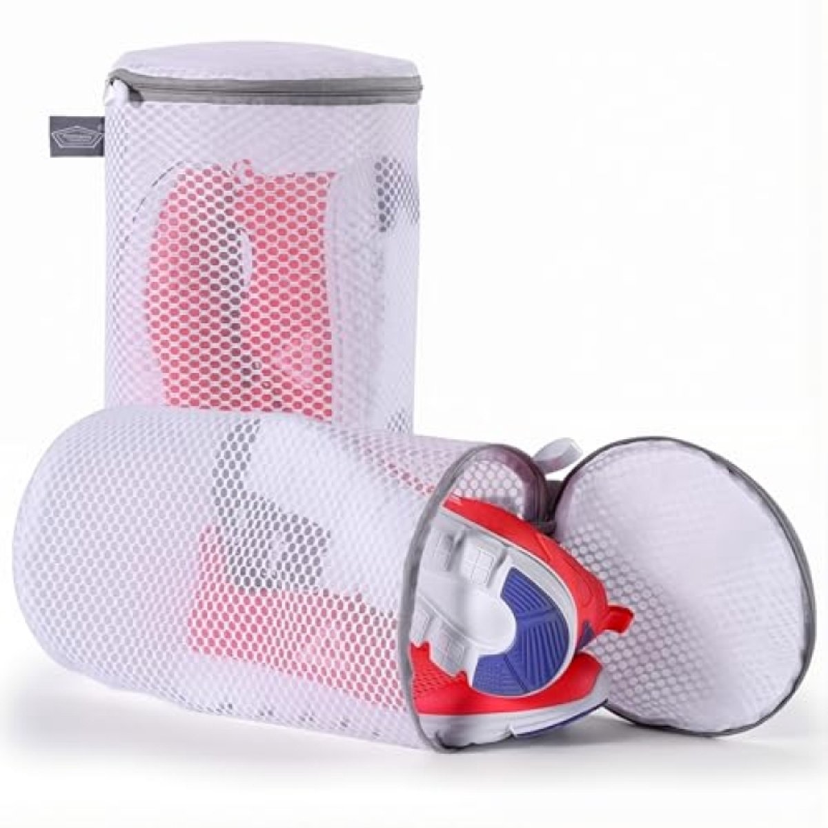 Schoenenwaszakken voor wasmachine - Set van 2 - Mesh waszak voor sneakers, pantoffels, schoenen - 38x17,8 cm - Herbruikbaar