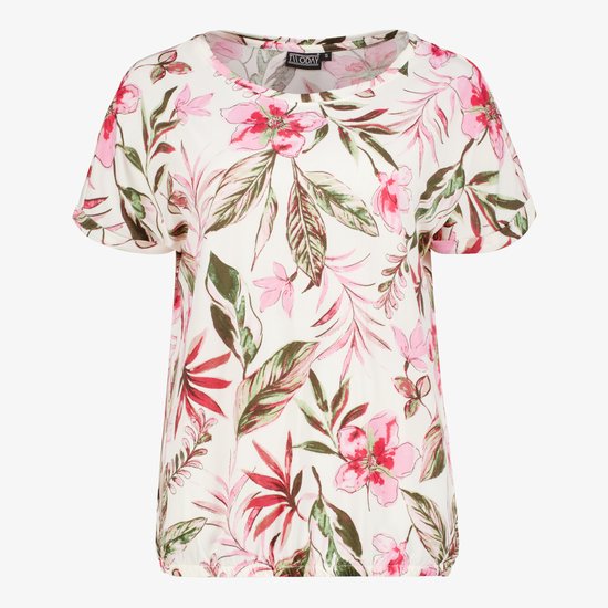 TwoDay dames top met bloemenprint wit - Maat XXL