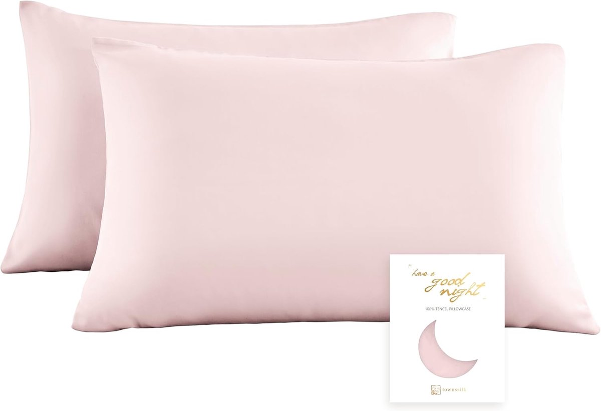 Kussensloop Set - Zijdezacht Hoes - Slaapcomfort Verhogend - 100% Pure Tencel - 40x40 cm -