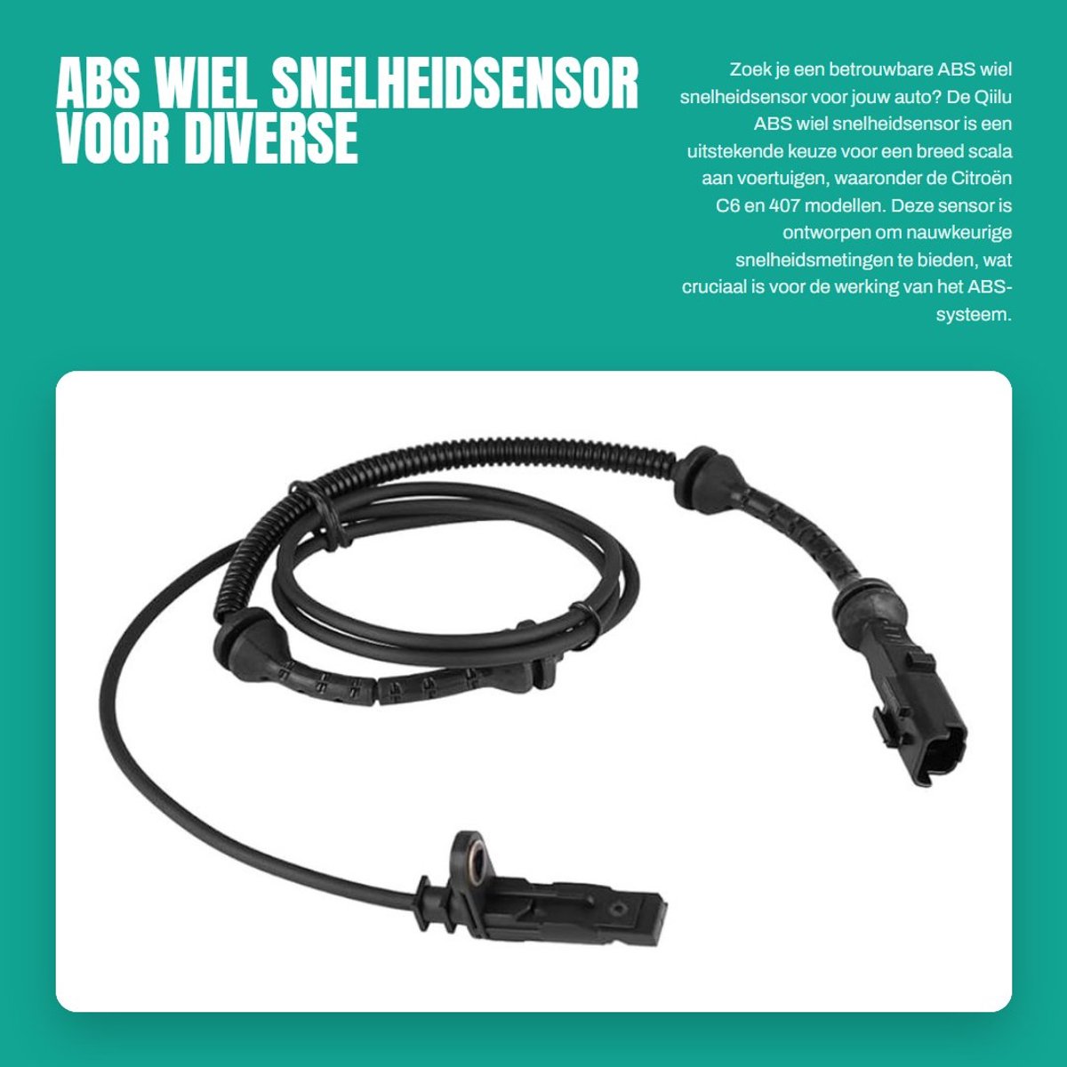 Allecto - Wheel Speed Sensor - Digitale Sensor - Duurzaam - Voor 407 407SW C6 - Vervangingsonderdeel - Onmisbaar voor Auto's