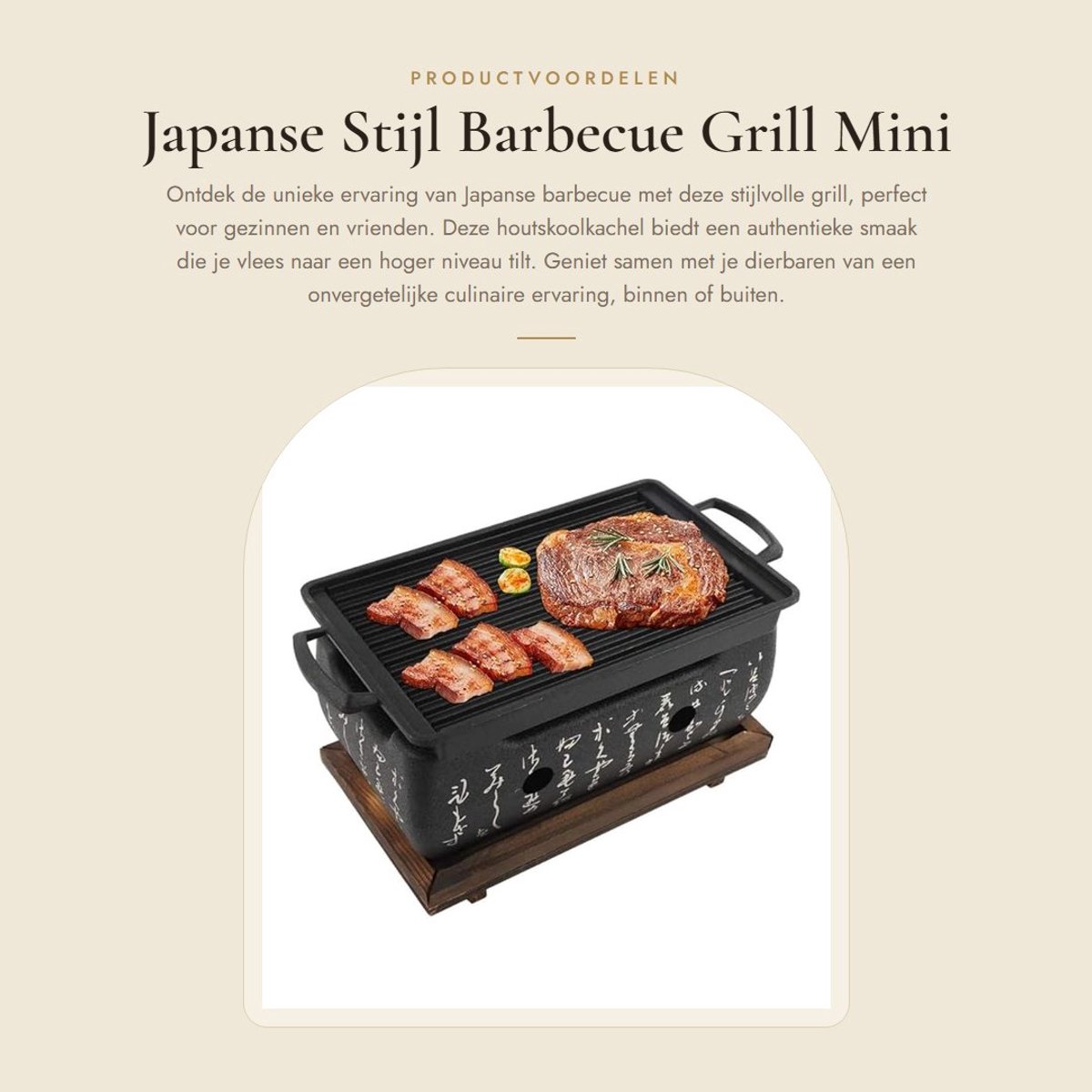 Dailygoods- Barbecue Japanse Stijl - Houtskool Grill - Keramische Grill - Mini BBQ - Gezinsvriendelijk - Hoogwaardige Materialen