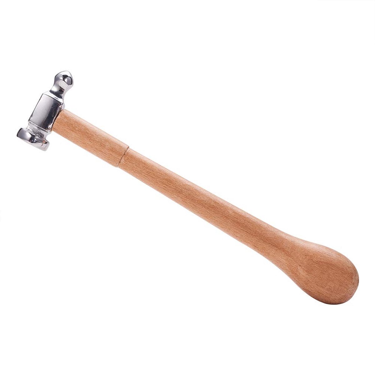 Dailygoods- Juweliershamer 25 cm - Houten Handgreep - Comfortabel - Handgemaakt - Sieraden - Ideaal voor ambachtelijk werk - Hamer