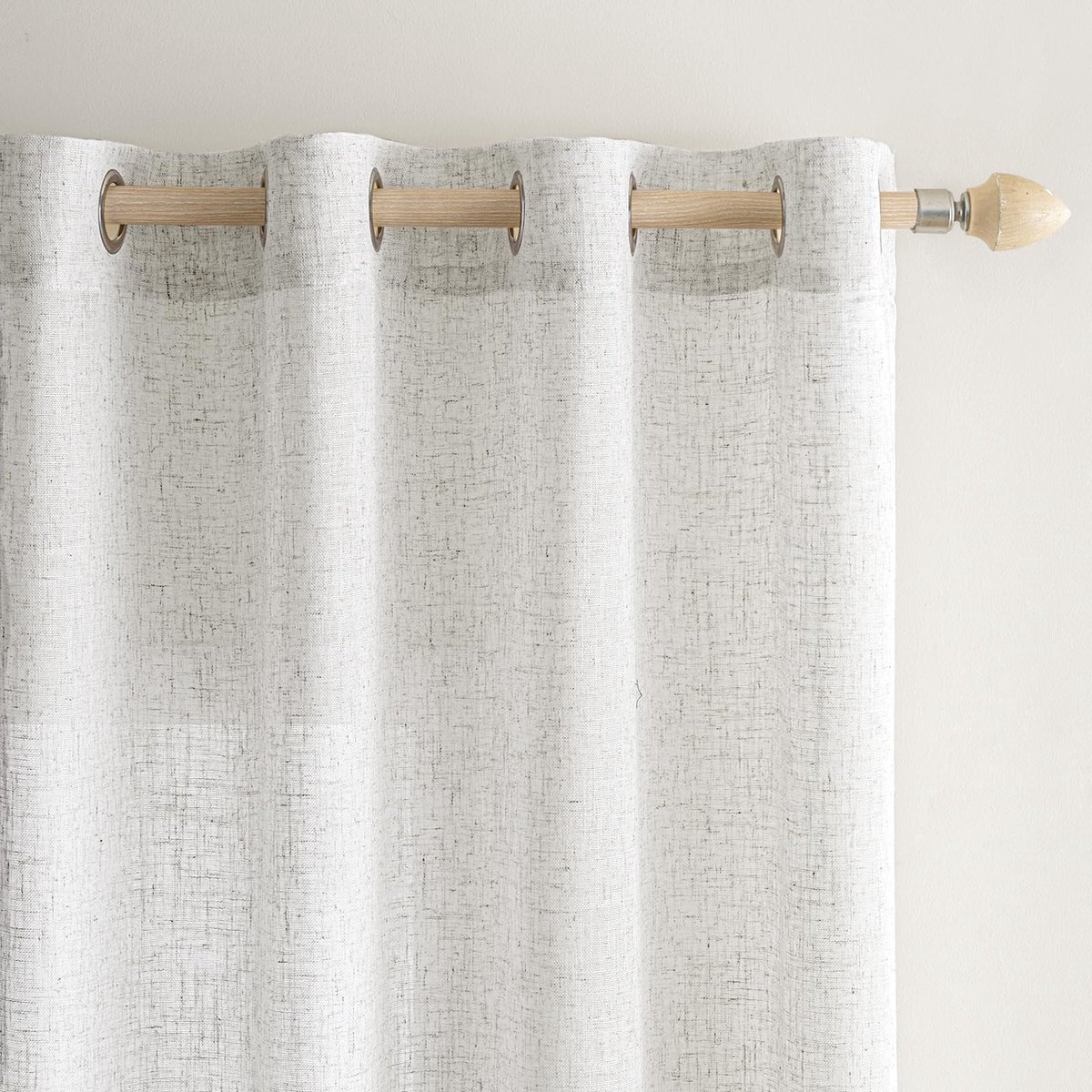 Dailygoods- Gordijnen 140 x 160 cm - Semi-transparant - Linnenlook - Set van 2 - Decoratief - Blokkeren 95-99% van het licht - Raamdecoratie