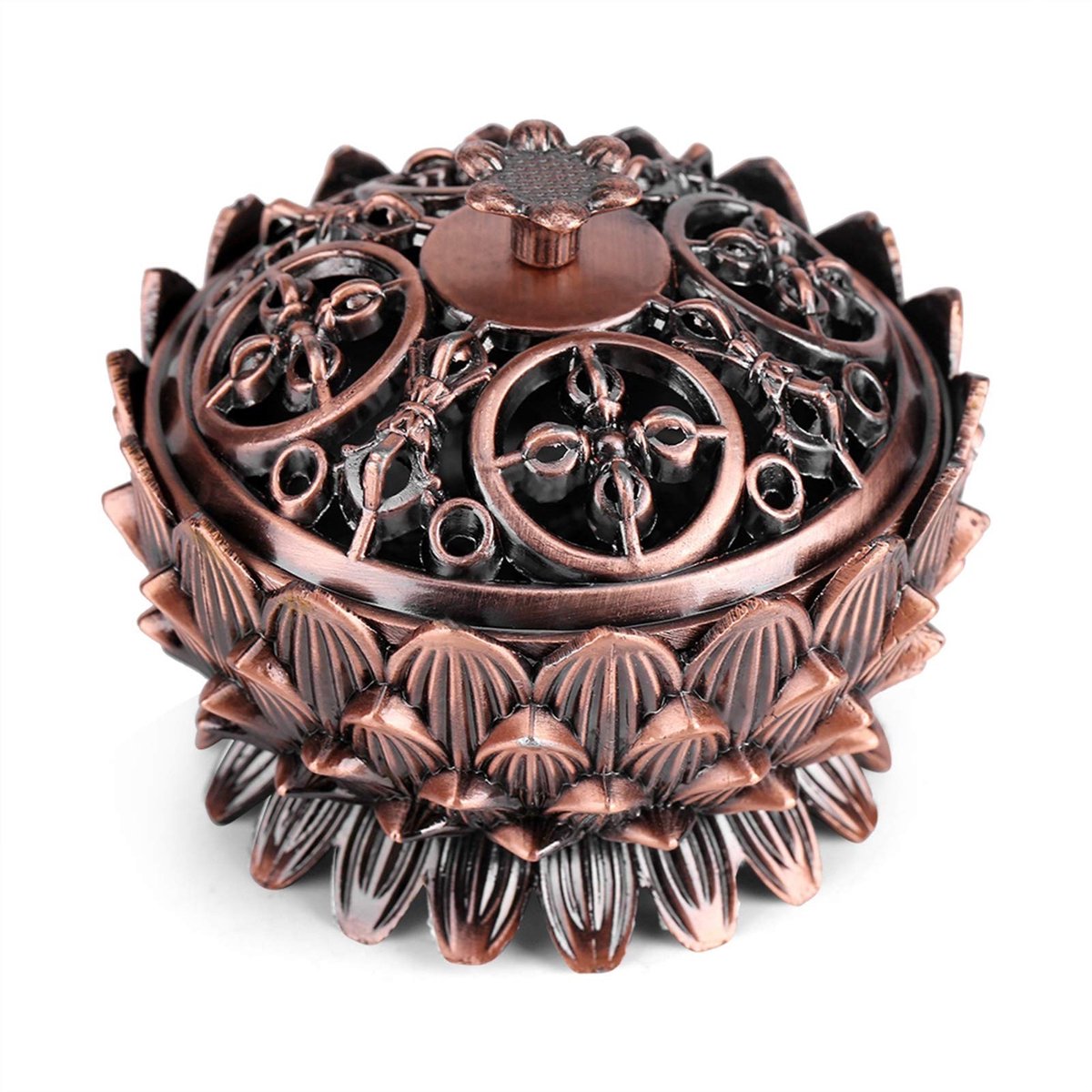 Dailygoods- Wierookbrander Handgemaakt - Wierookhouder - Klassiek Design - Duurzaam Materiaal - Anticorrosie - Artistieke Patronen