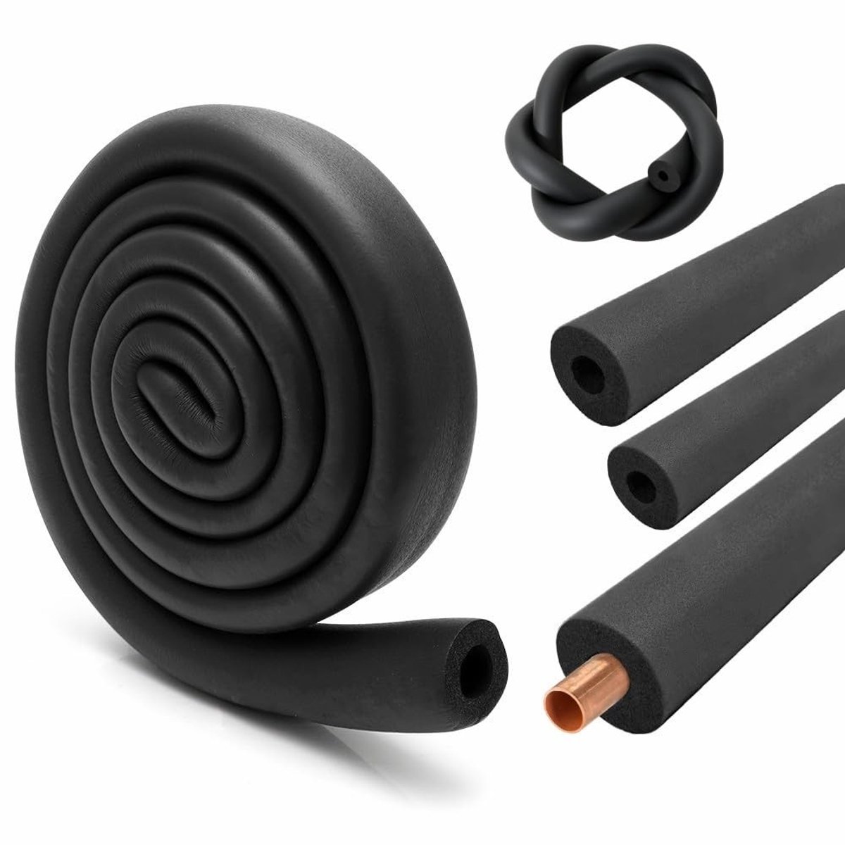 Dailygoods- Buisisolatie Rubber Ø 32mm - Isolatiedikte 9mm - Thermische Isolatie - Slijtvast - Antislip - Duurzaam Materiaal - Isolatieslang