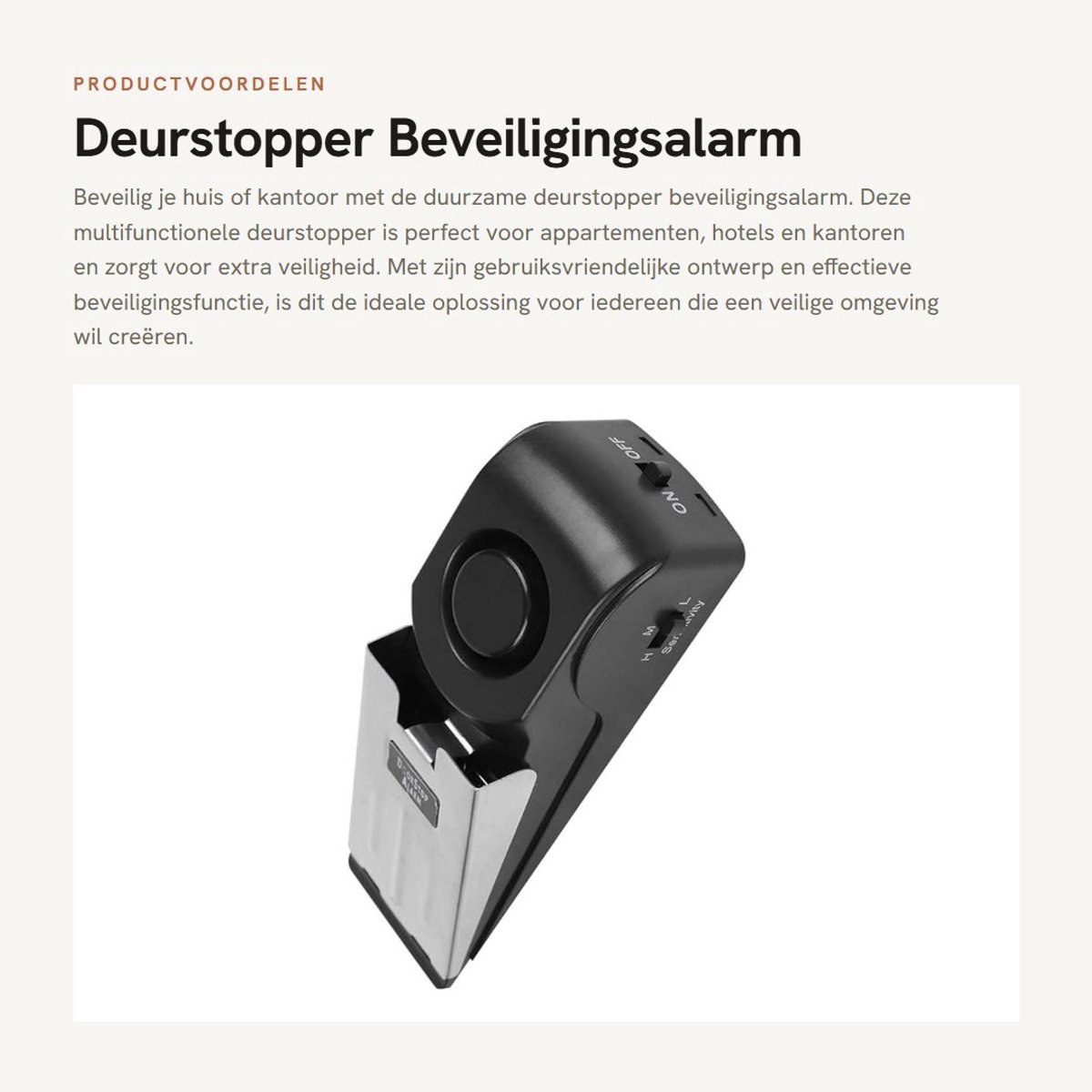 Dailygoods- Beveiligingsdeurstopper Duurzaam - Deurbuffer - Deurstoppers voor binnen - Deurvastzetter - Deurstopper muur - Multifunctioneel ontwerp